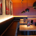 Feuersteins Burger Restaurant Design Stil Manipulation 2014