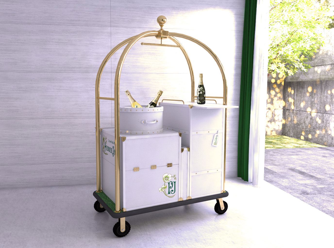 Perrier Jouet Bar Mobil Design Stil Manipulation 2016